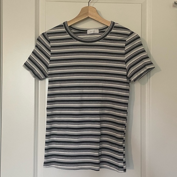 OAK+FORT Striped Ribbed Tee - Picture 1 of 4